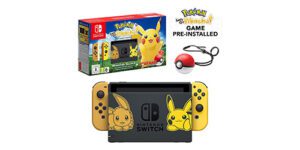 Nintendo Switch - Pikachu & Eevee Edition + Pokémon: Let's Go, Pikachu! and Poke Ball Plus