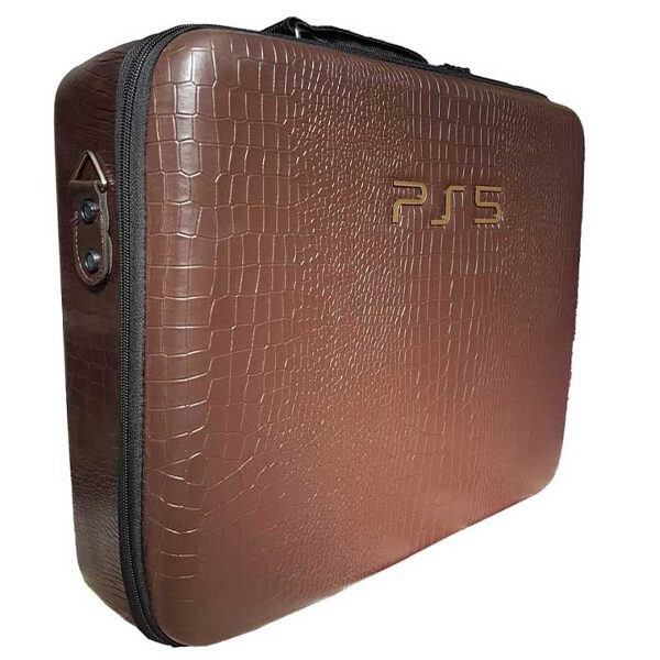 PlayStation 5 Hard Case - Brown leather