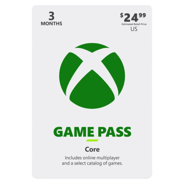 XBOX Game Pass Core / GOLD ۳ Month XBOX Game Pass Core / GOLD ۳ Month