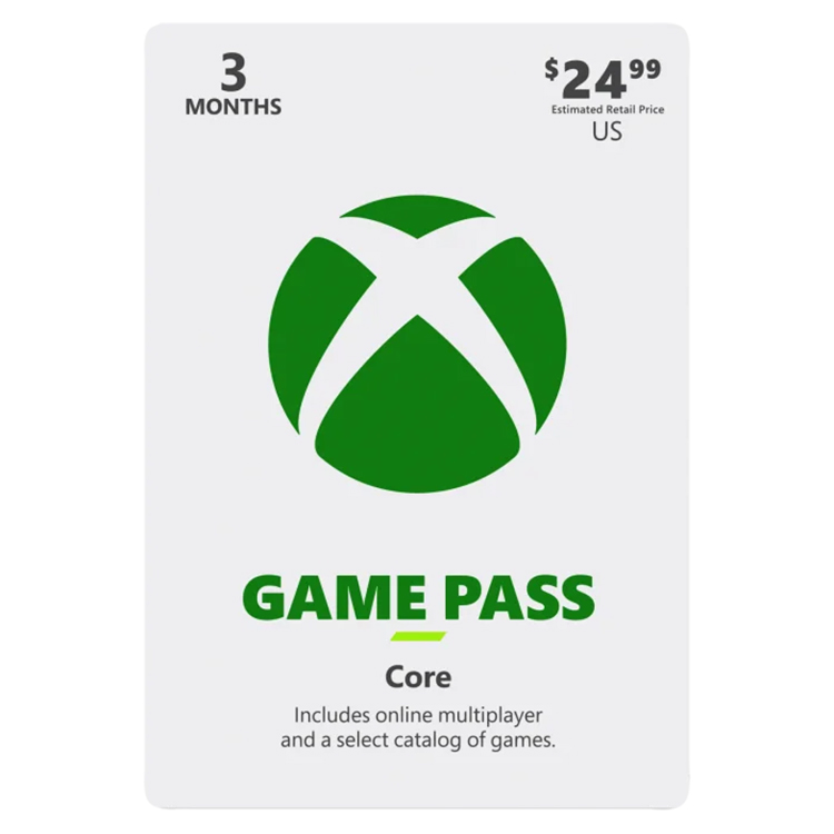 XBOX Game Pass Core / GOLD ۳ Month