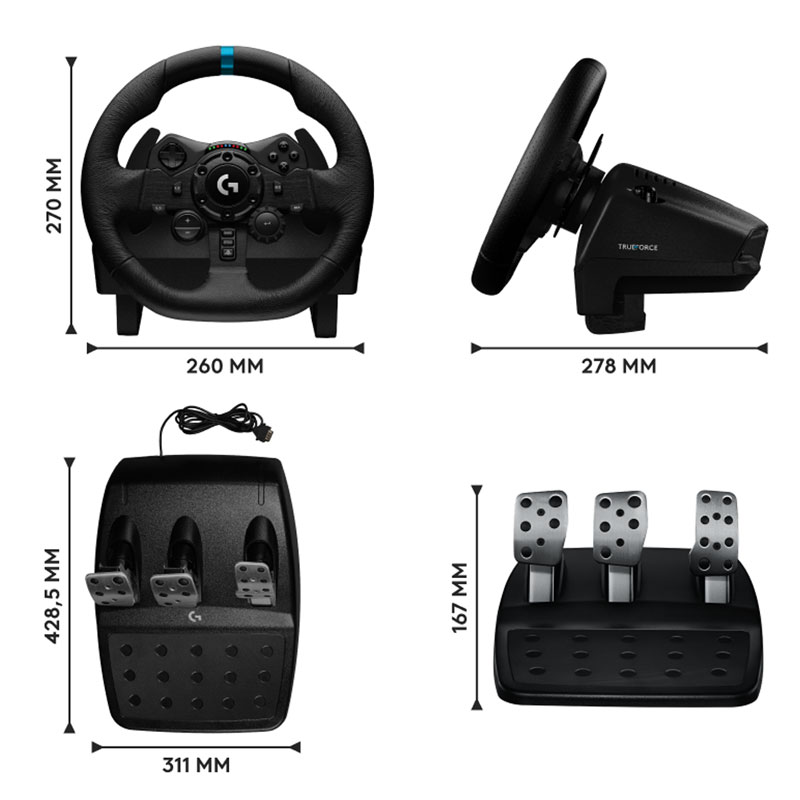 Logitech G923 TRUEFORCE Racing Wheel for PS خرید فرمان Logitech G923 مخصوص پلی استیشن