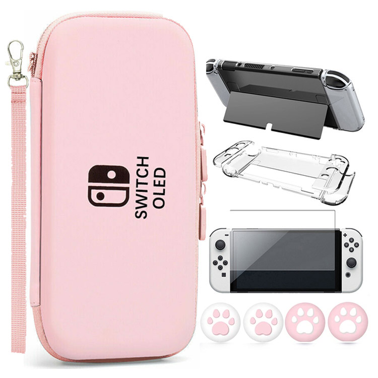 VGBUS 7-in-1 Accessory Case for Nintendo Switch OLED - Pink VGBUS 7-in-1 Accessory Case for Nintendo Switch OLED - Pink