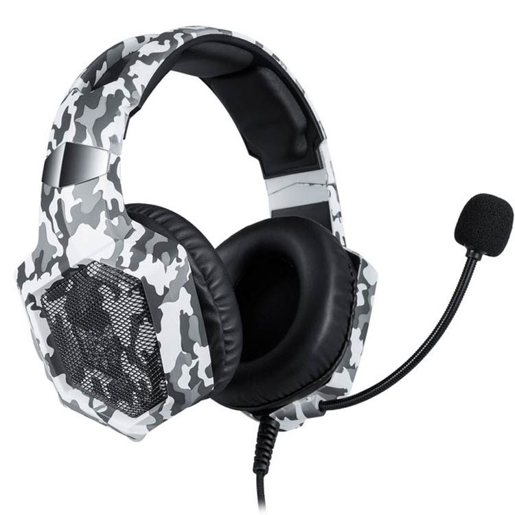 Onikuma K8 Professional Gaming Headset - Grey Camo