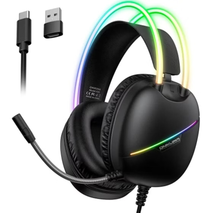 Onikuma X33 RGB Gaming Headset - Black