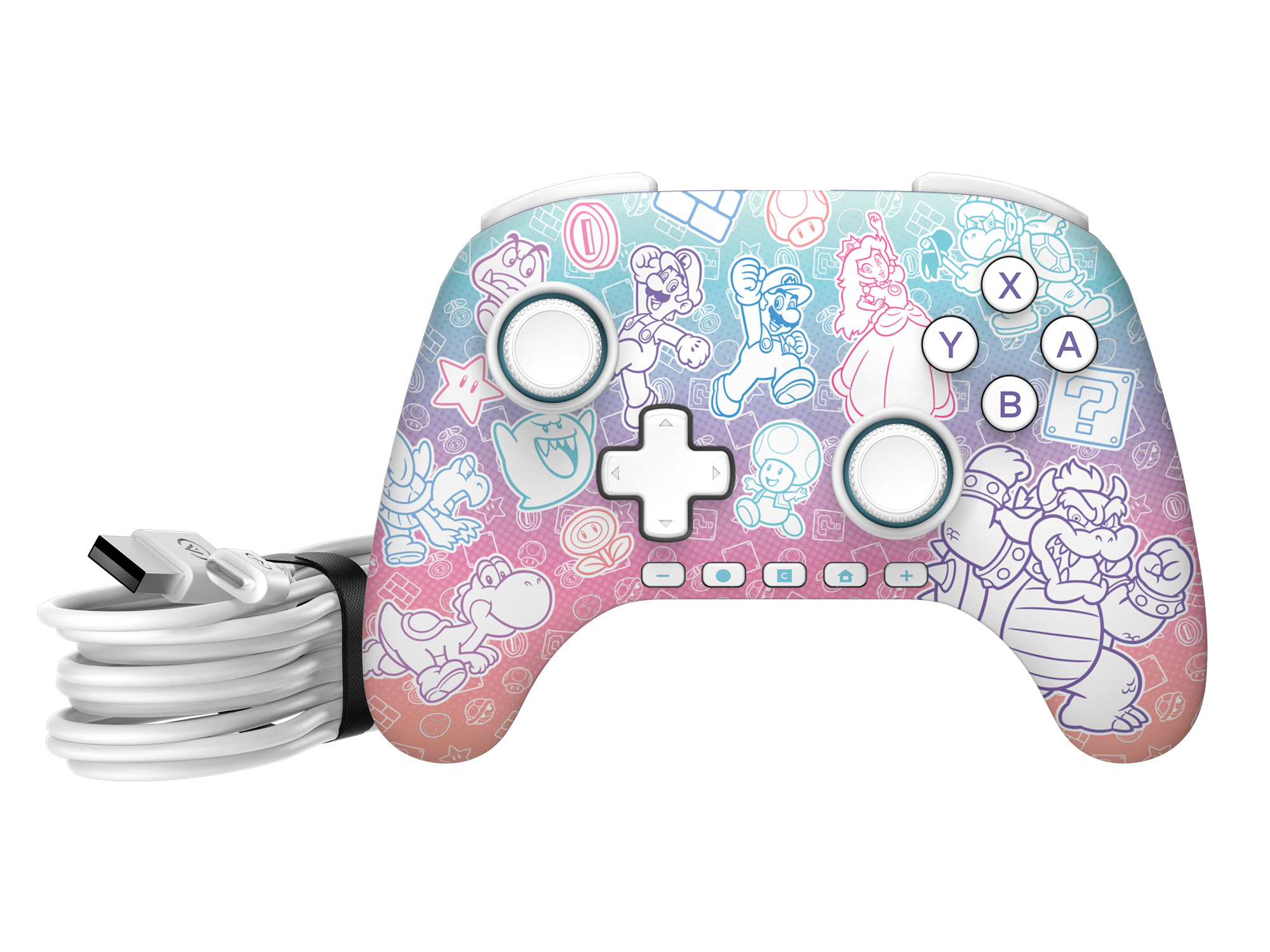 خرید کنترلر PowerA Advantage نینتندو سوییچ 2 - طرح Mushroom Kingdom