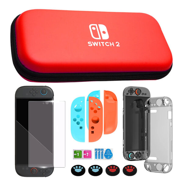 A-ONE-K 5 in 1 Accessory Kit for Nintendo Switch 2 - Red
