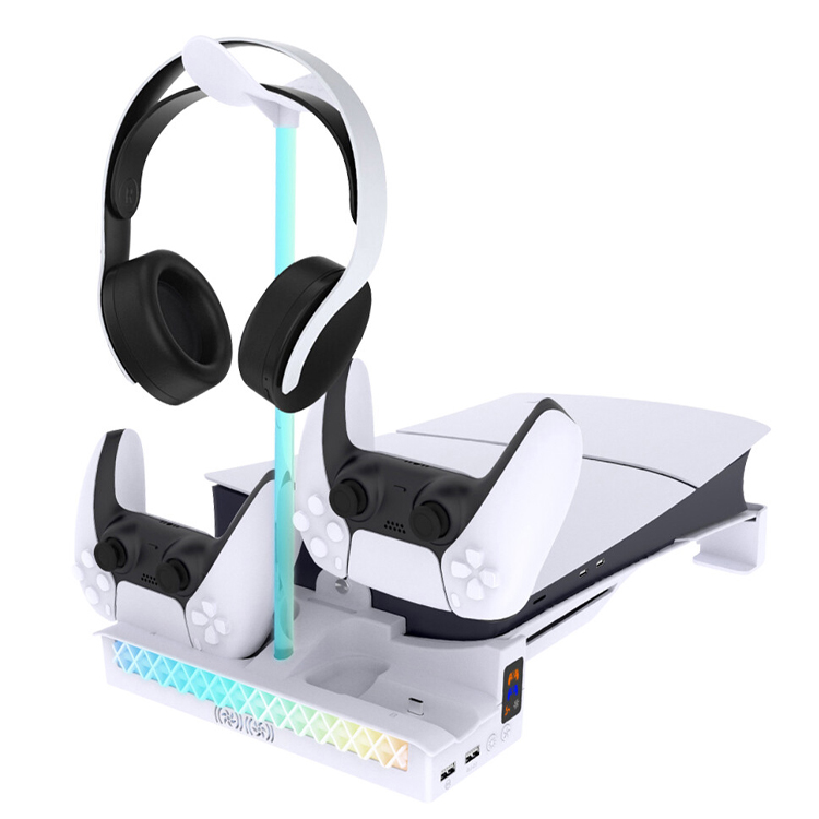 PGTECH RGB Horizontal Console Bracket for PS5 Slim
