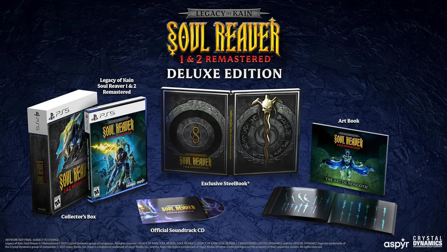 Legacy of Kain: Soul Reaver 1 & 2 Remastered Deluxe Edition - PS5 خرید بازی Legacy of Kain: Soul Reaver 1 & 2 Remastered نسخه دلوکس برای PS5