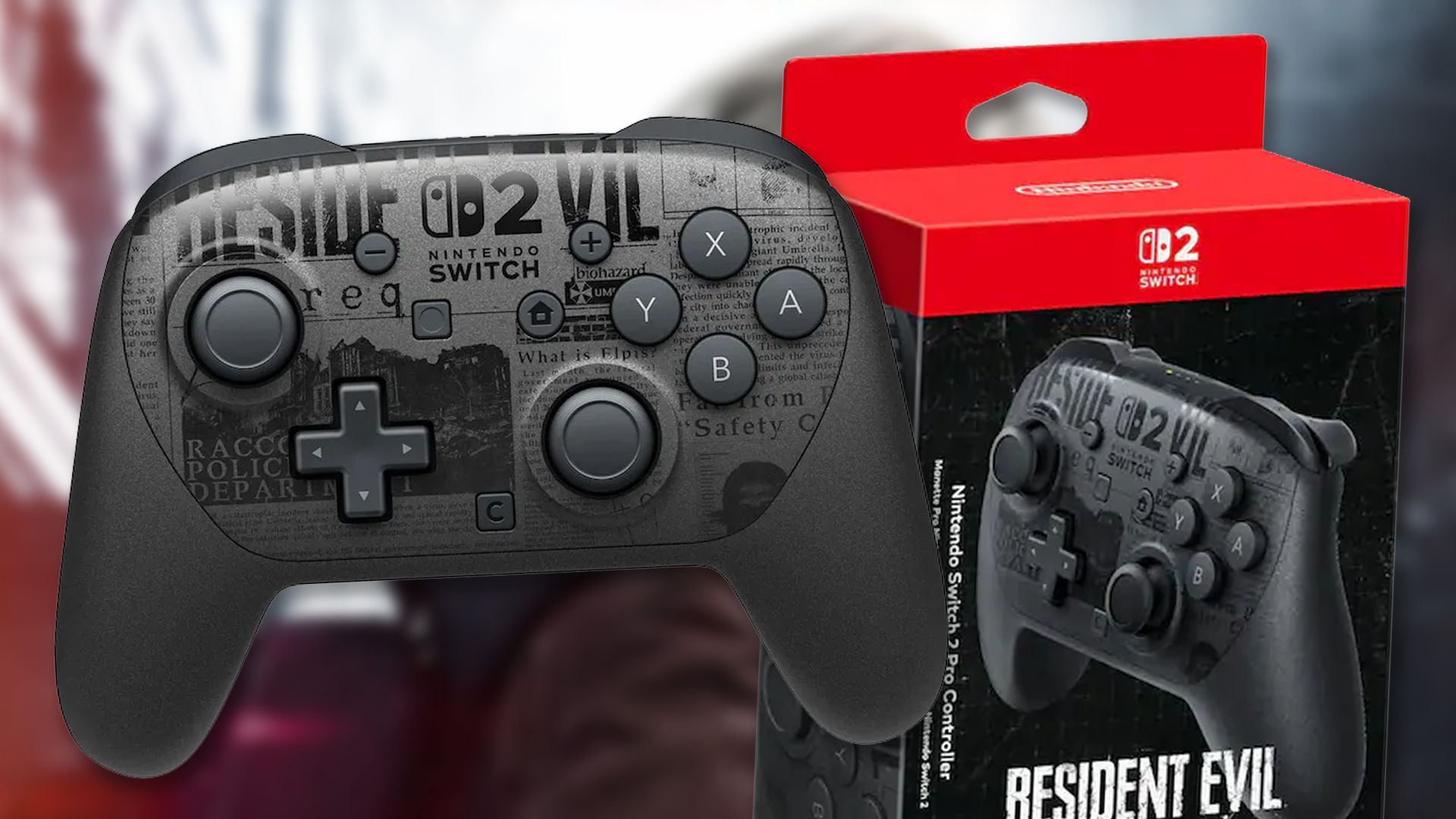 Nintendo Switch 2 Pro Controller Resident Evil Requiem Edition خرید کنترلر پرو نینتندو سوییچ ۲ نسخه Resident Evil Requiem