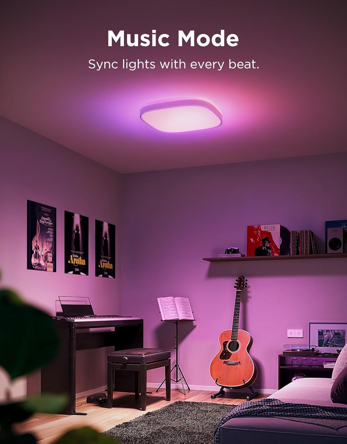 Govee Square Ceiling Light - 30cm خرید لامپ هوشمند سقفی Govee - مربعی ۳۰ سانتیمتری